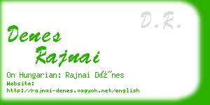 denes rajnai business card